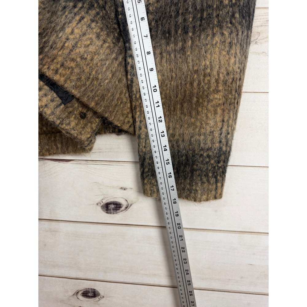 Madewell Jacket Womens XL Alpaca Wool Blend Plaid Shacket Fuzzy Button Front - Picture 6 of 7